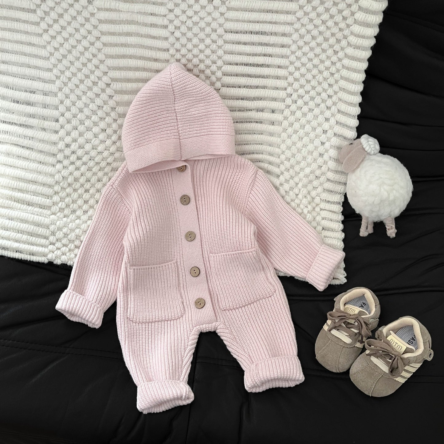 Cozy Knit Baby Romper