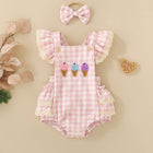 Plaid Summer Girls Jumpsuit