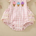 Plaid Summer Girls Jumpsuit