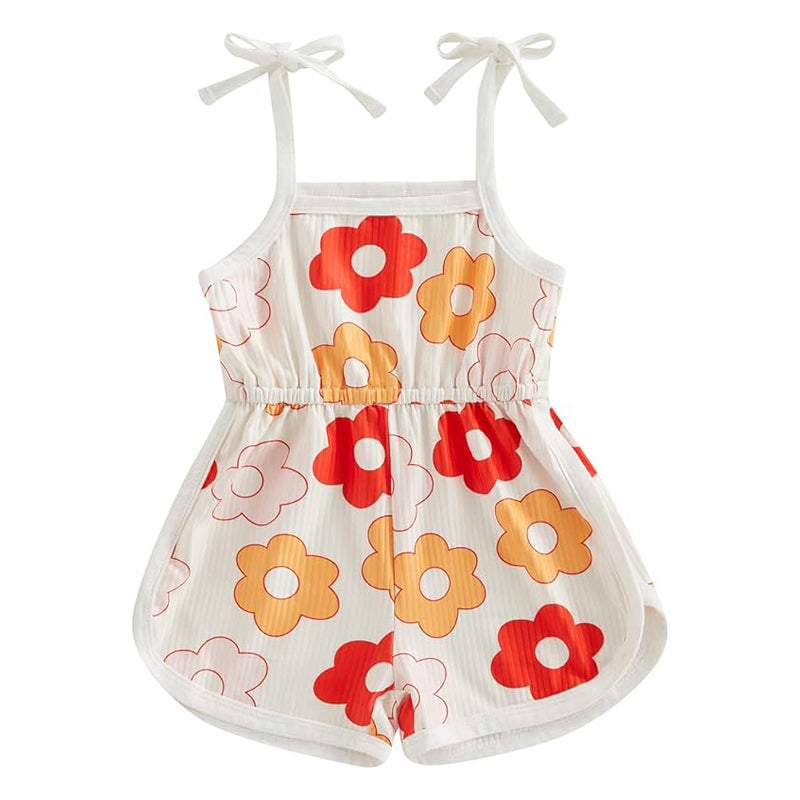 Floral Tie-Up Baby Romper