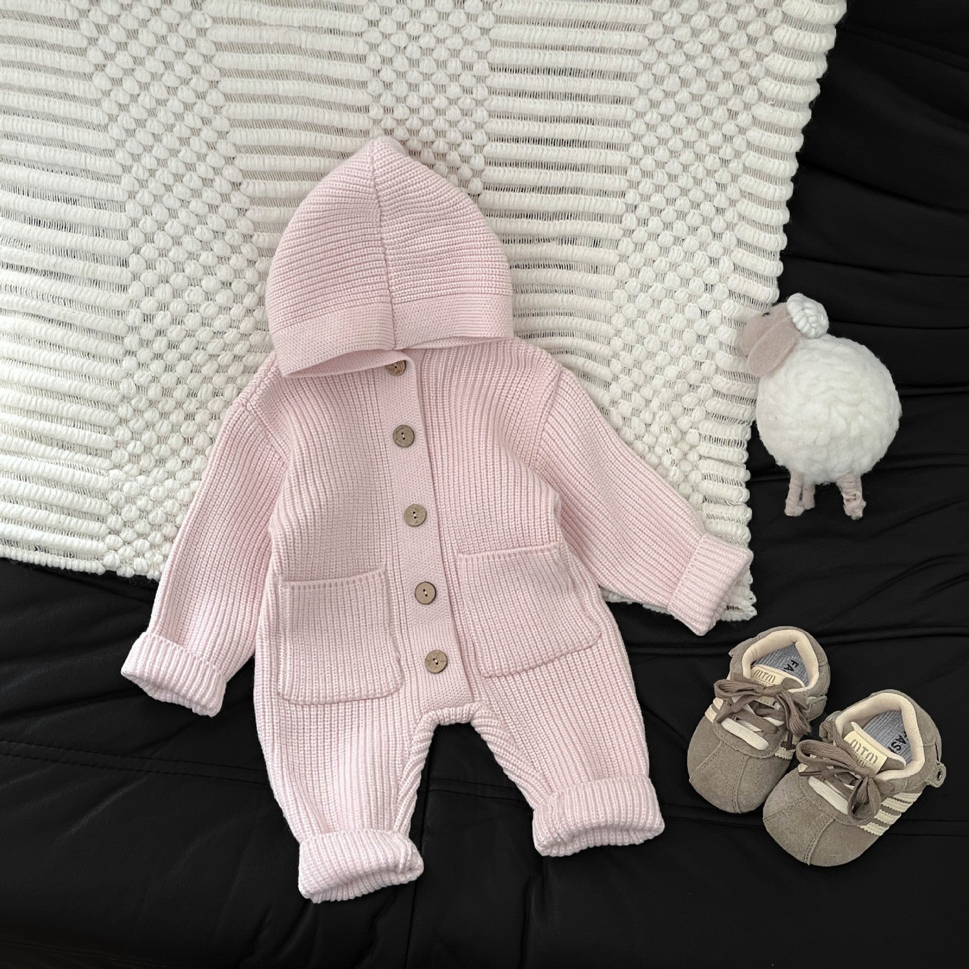 Cozy Knit Baby Romper