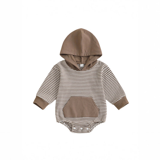 Cozy Striped Baby Romper