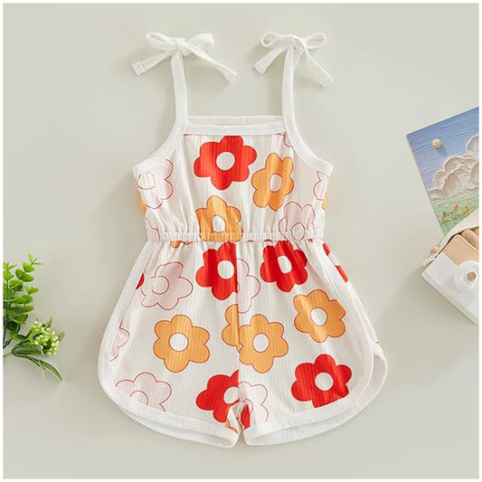 Floral Tie-Up Baby Romper