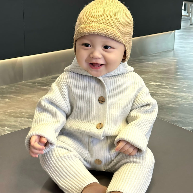 Cozy Knit Baby Romper