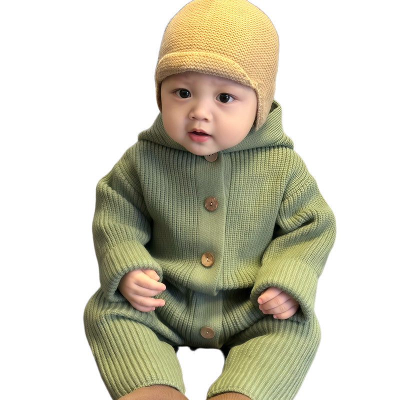 Cozy Knit Baby Romper