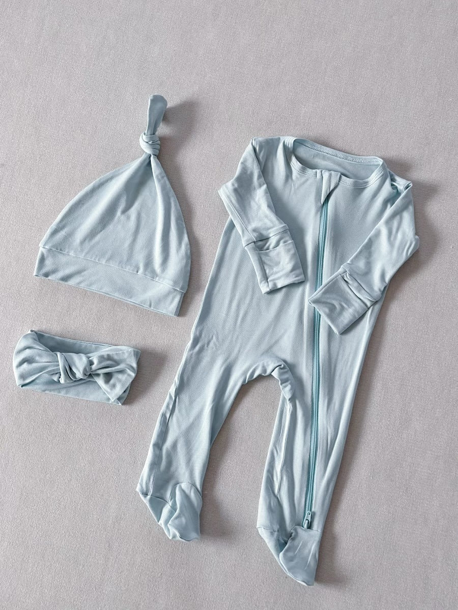 Cozy Zip-Up Baby Romper