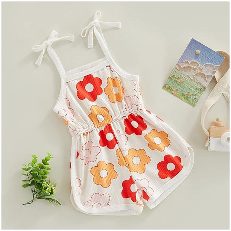 Floral Tie-Up Baby Romper