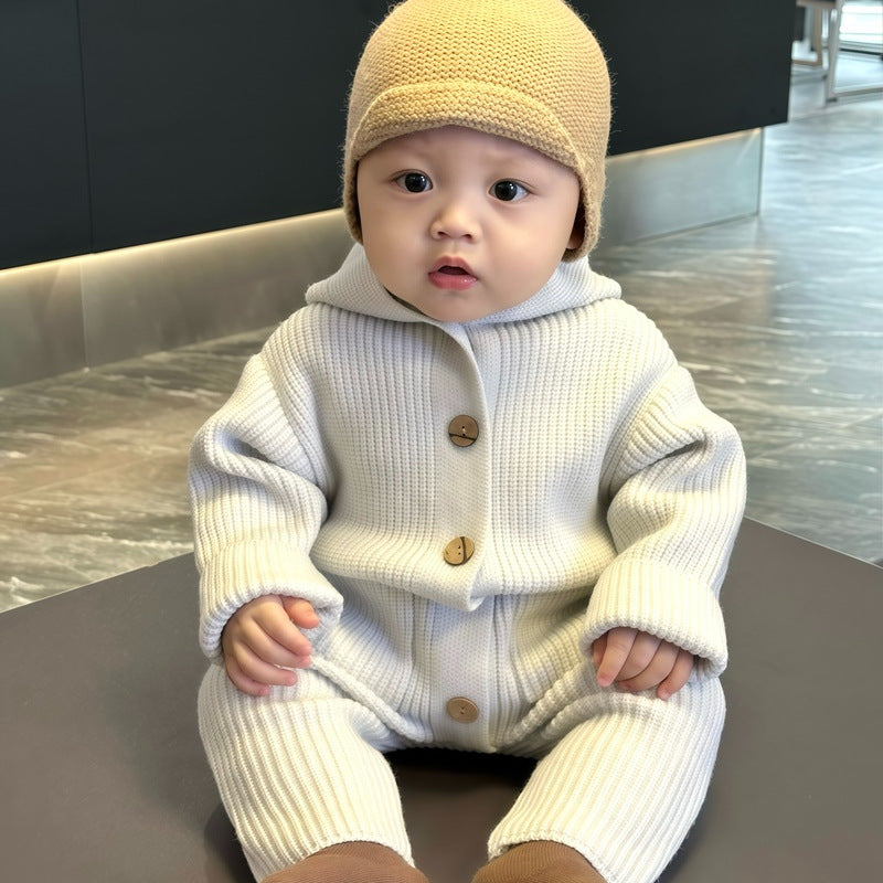 Cozy Knit Baby Romper